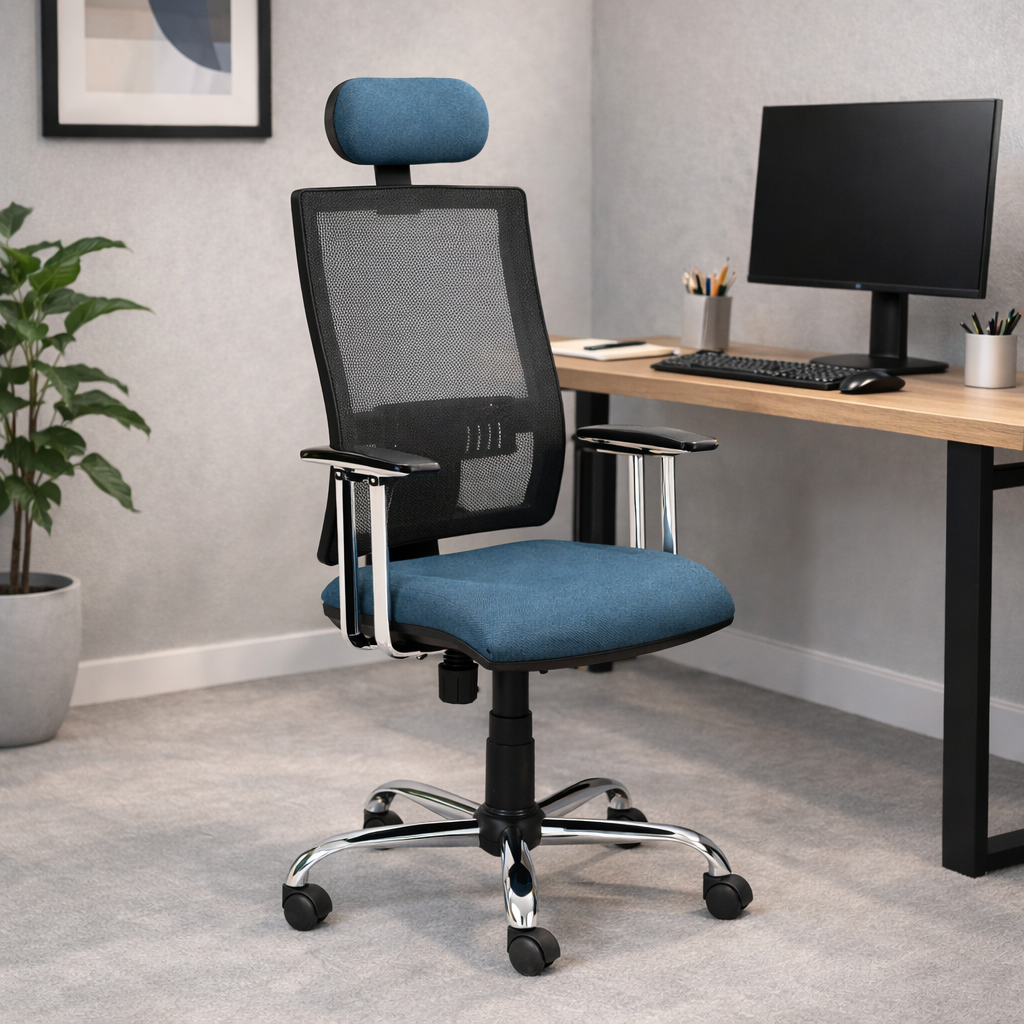 Ergonet cromada con cabezal