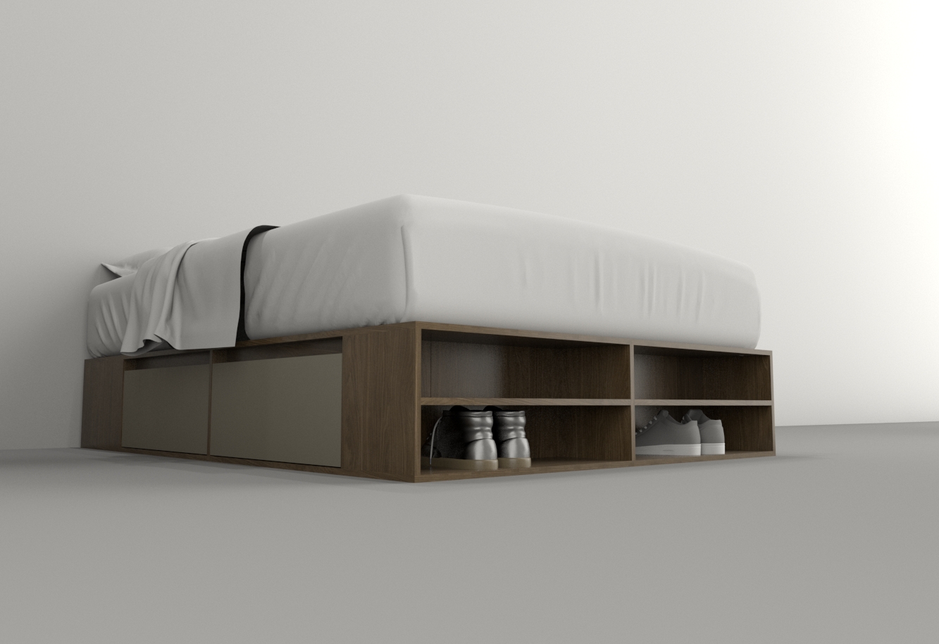 BOX 1,40M 4 CAJONES / 2 ESTANTES - Imagen 3