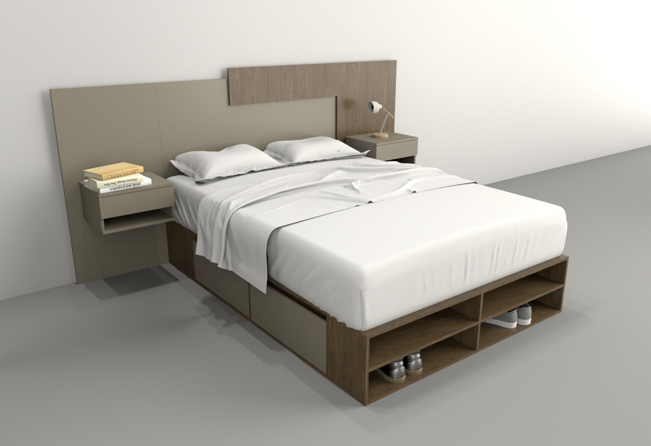 BOX 1,40M 4 CAJONES / 2 ESTANTES - Imagen 8