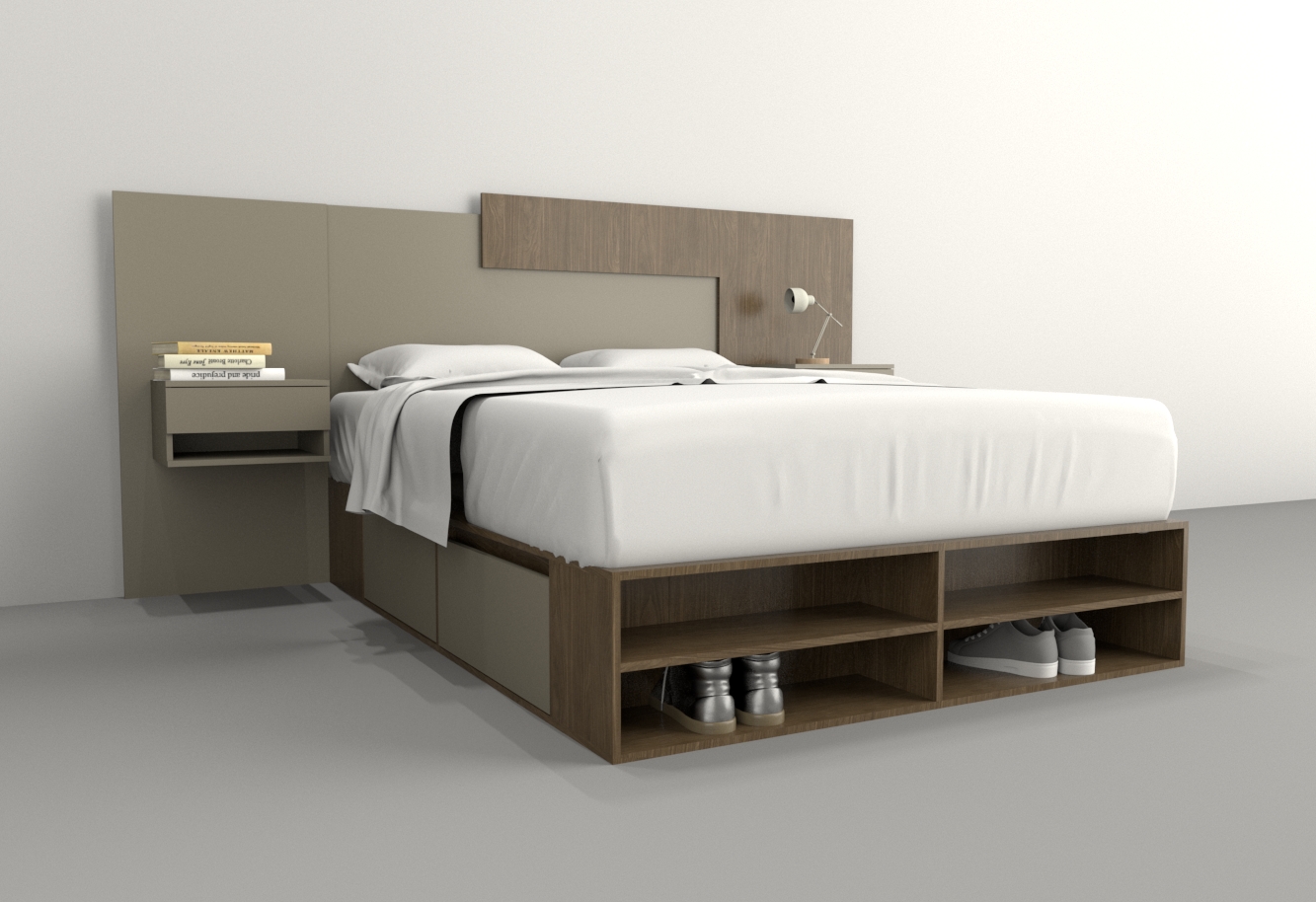 BOX 1,40M 4 CAJONES / 2 ESTANTES - Imagen 10