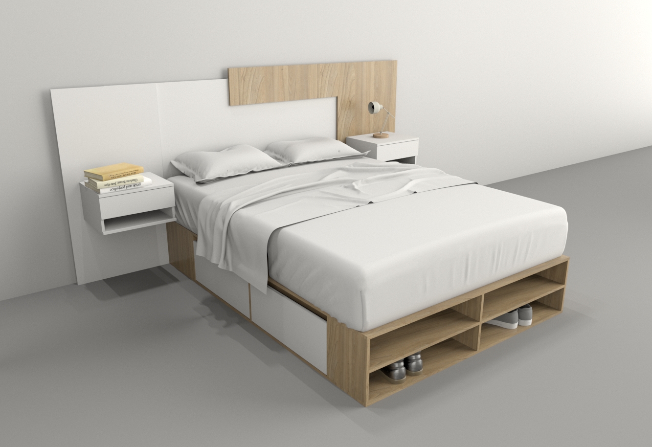 BOX 1,40M 4 CAJONES / 2 ESTANTES - Imagen 30