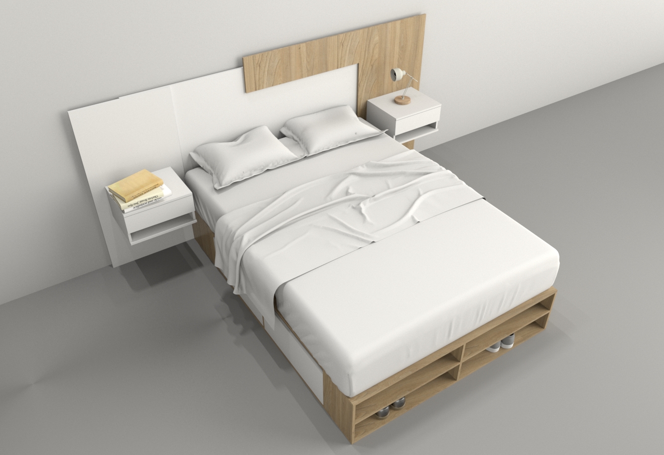 BOX 1,40M 4 CAJONES / 2 ESTANTES - Imagen 34