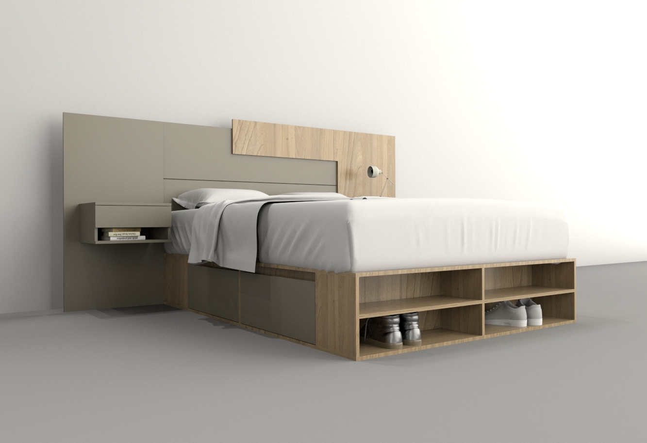 BOX 1,40M 4 CAJONES / 2 ESTANTES - Imagen 43