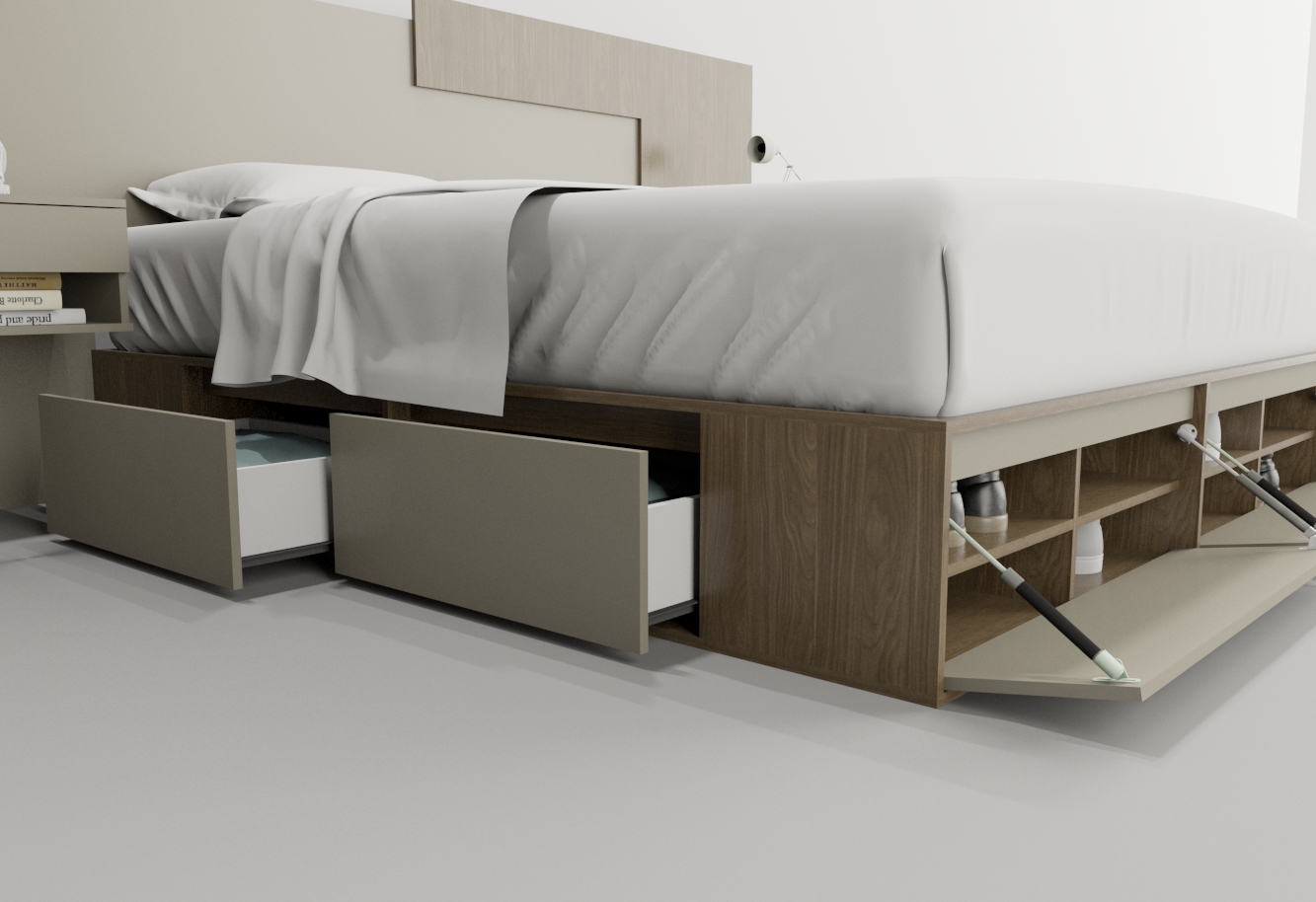 BOX 1,80M 4 CAJONES / 2 PUERTA / 4 ESTANTES - Imagen 6