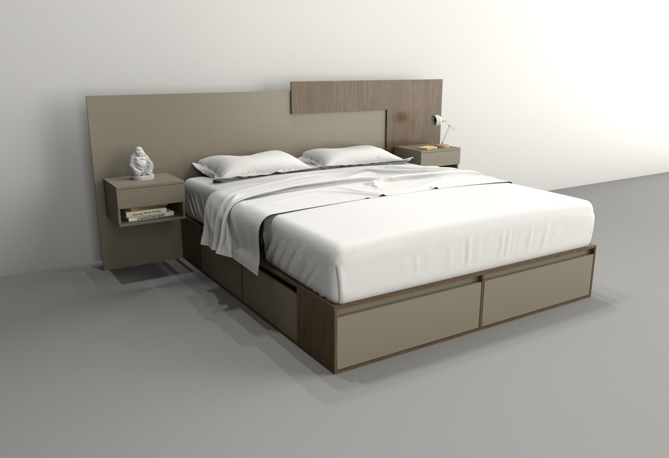 BOX 1,80M 4 CAJONES / 2 PUERTA / 4 ESTANTES - Imagen 8