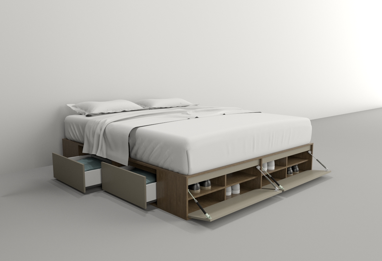 BOX 1,80M 4 CAJONES / 2 PUERTA / 4 ESTANTES - Imagen 9