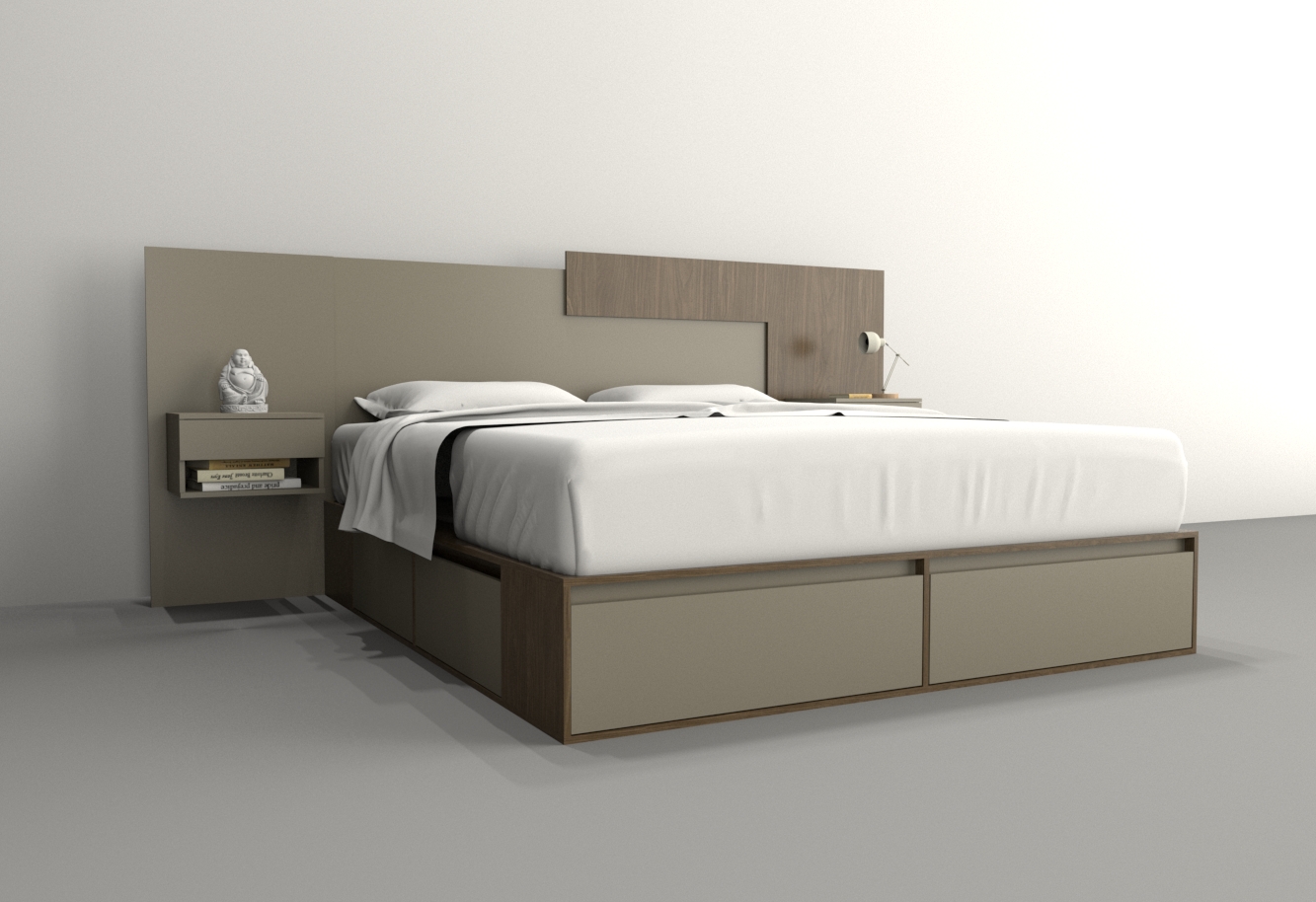 BOX 1,80M 4 CAJONES / 2 PUERTA / 4 ESTANTES - Imagen 10