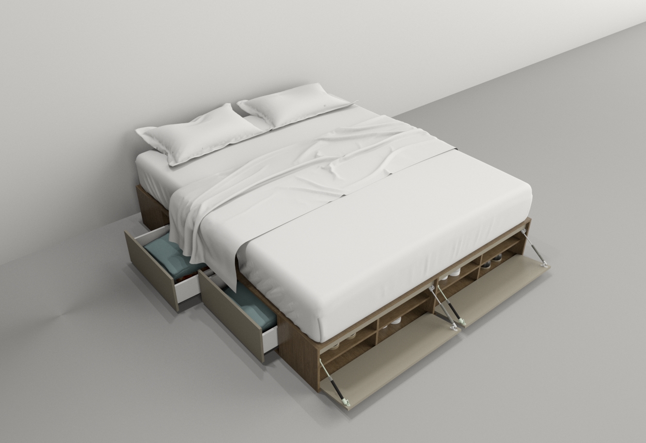 BOX 1,80M 4 CAJONES / 2 PUERTA / 4 ESTANTES - Imagen 11