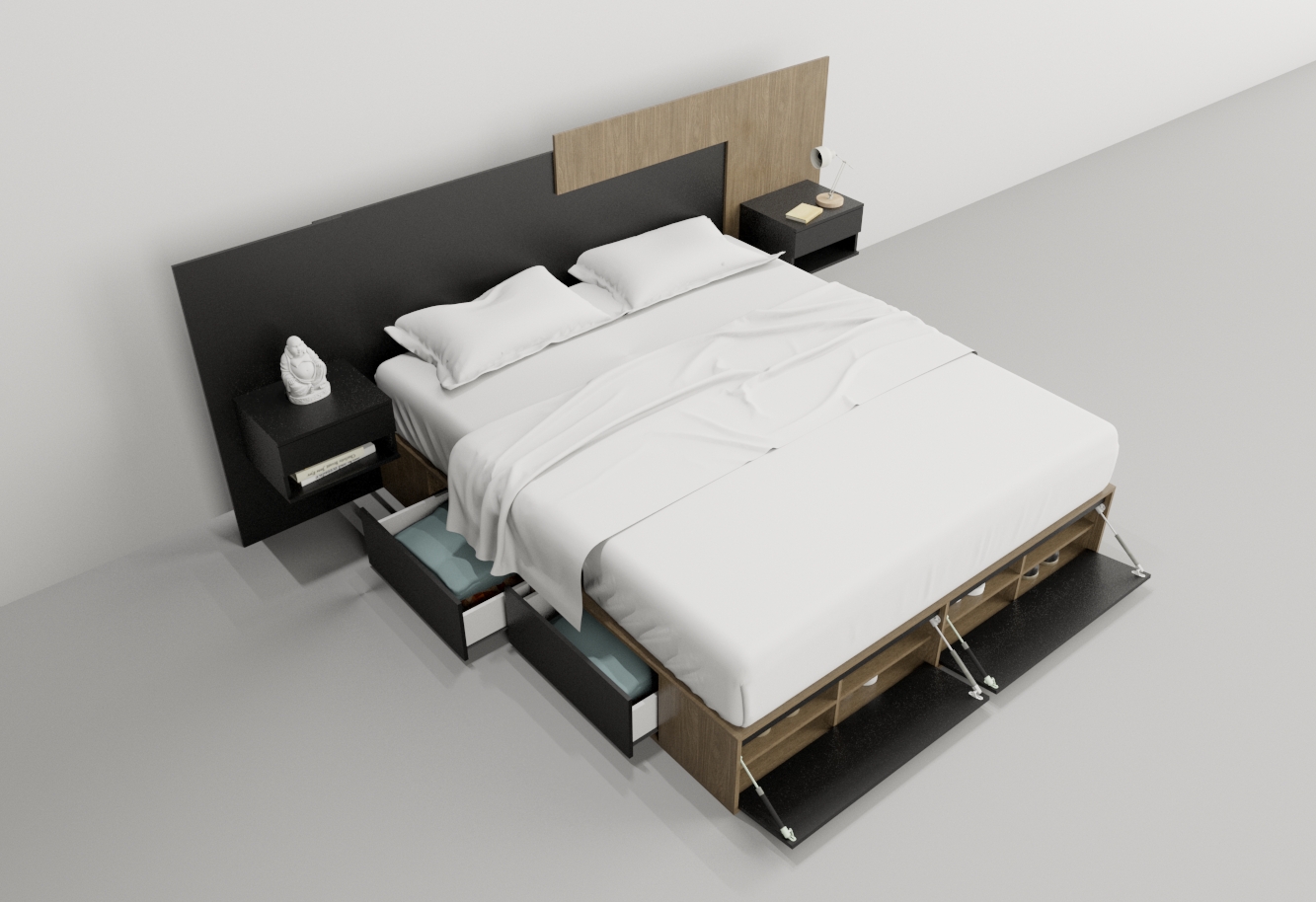 BOX 1,80M 4 CAJONES / 2 PUERTA / 4 ESTANTES - Imagen 16