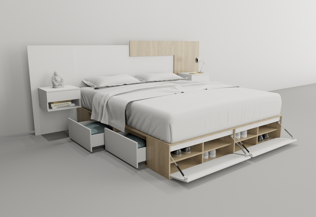 BOX 2,00M 4 CAJONES / 2 PUERTA /4 ESTANTES - Imagen 72