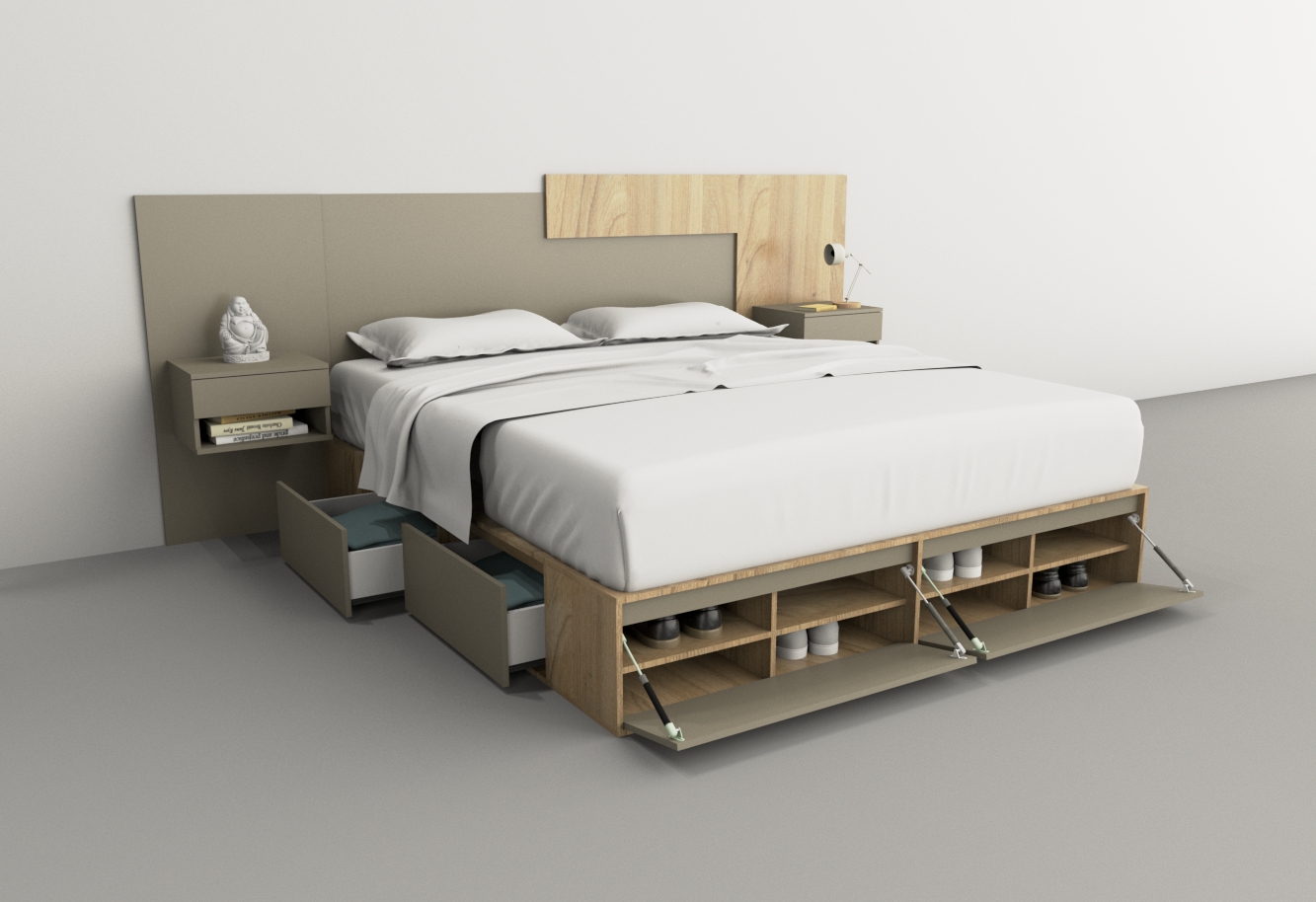 BOX 2,00M 4 CAJONES / 2 PUERTA /4 ESTANTES - Imagen 60