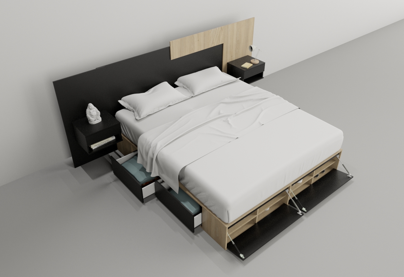 BOX 2,00M 4 CAJONES / 2 PUERTA /4 ESTANTES - Imagen 46