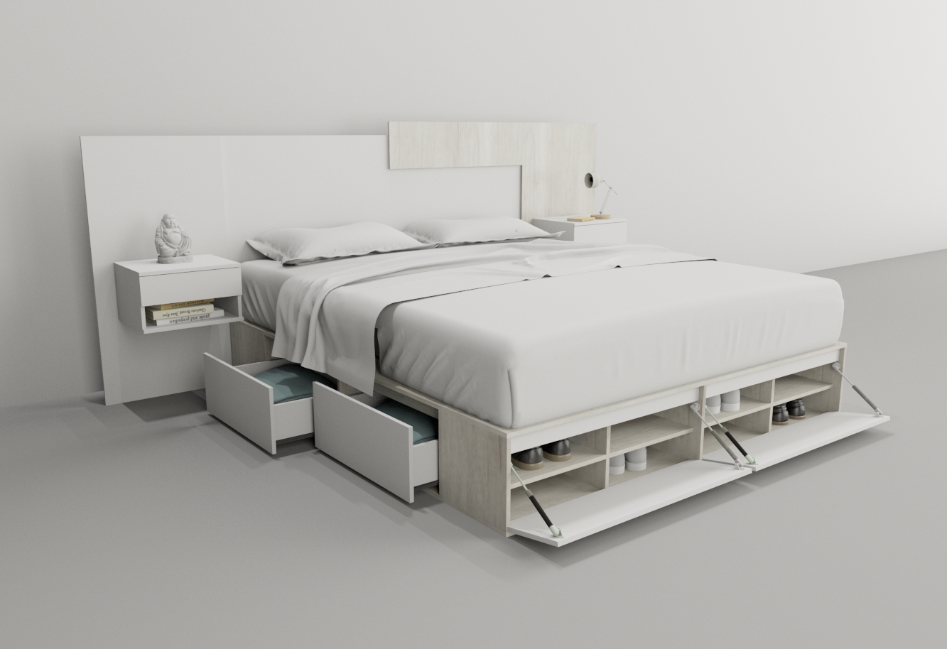 BOX 2,00M 4 CAJONES / 2 PUERTA /4 ESTANTES - Imagen 24