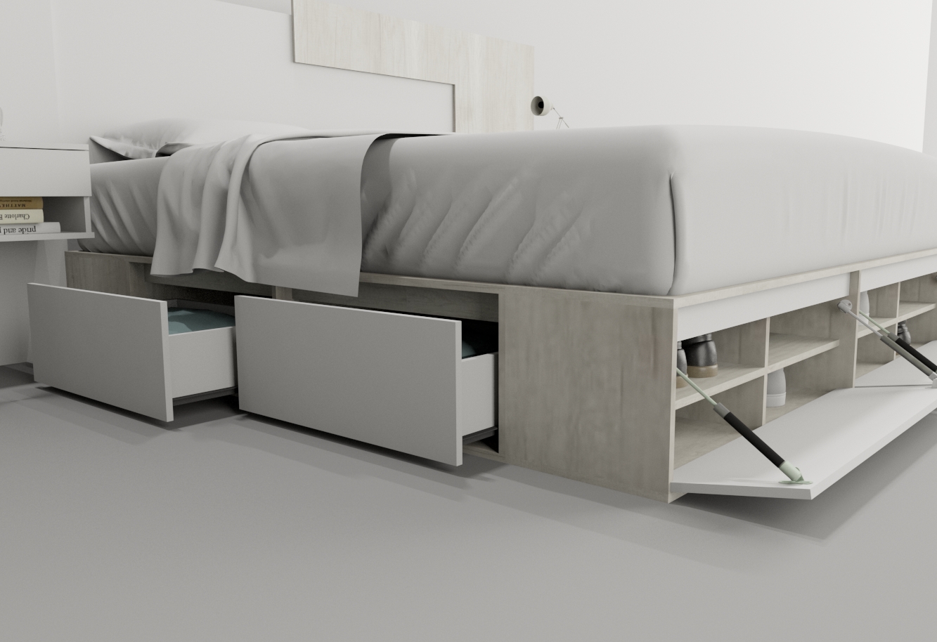 BOX 2,00M 4 CAJONES / 2 PUERTA /4 ESTANTES - Imagen 20