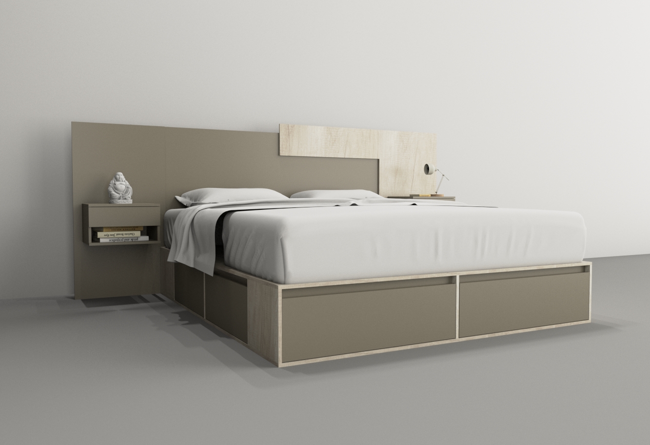 BOX 2,00M 4 CAJONES / 2 PUERTA /4 ESTANTES - Imagen 6