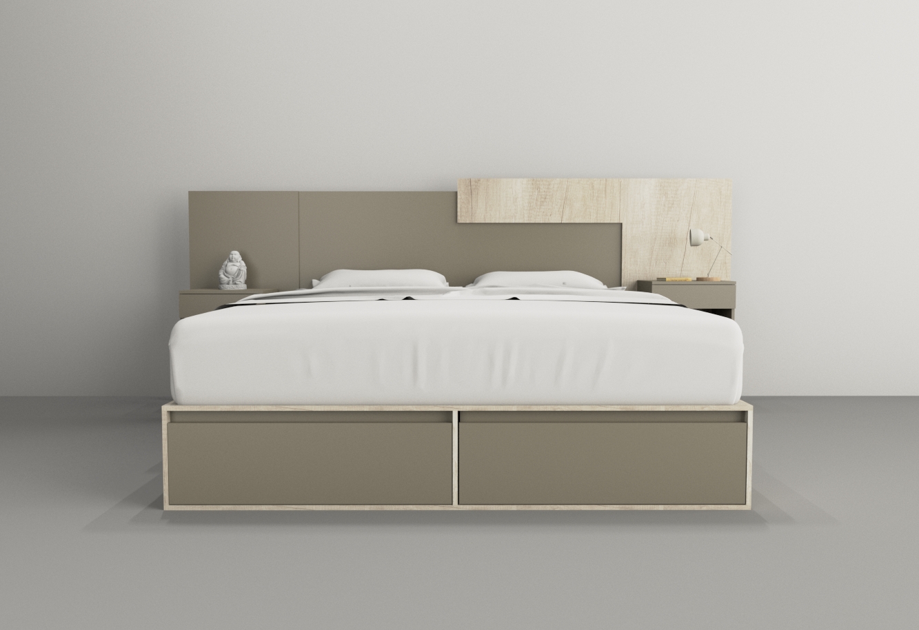 BOX 2,00M 4 CAJONES / 2 PUERTA /4 ESTANTES - Imagen 3