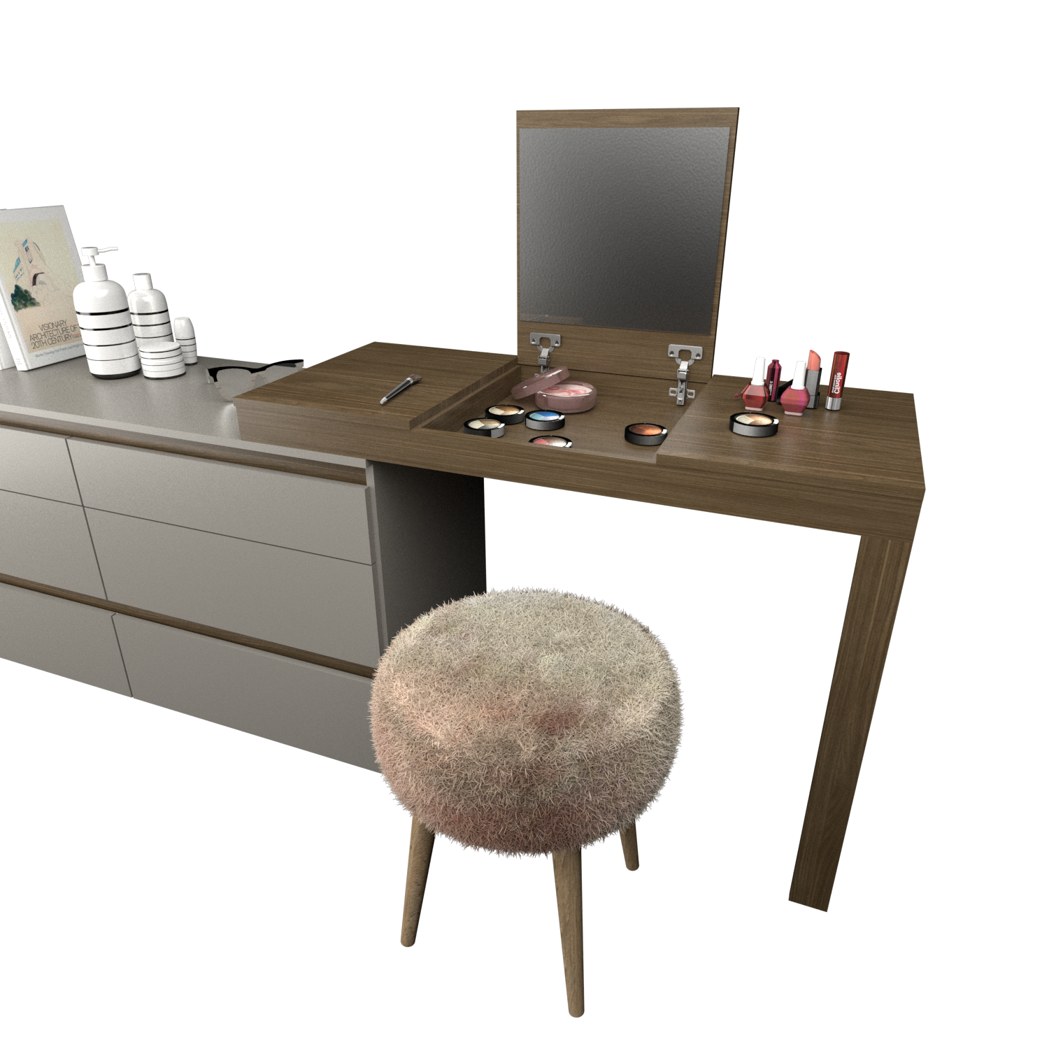 Comoda 6 Cajones con Maquillador - Imagen 2