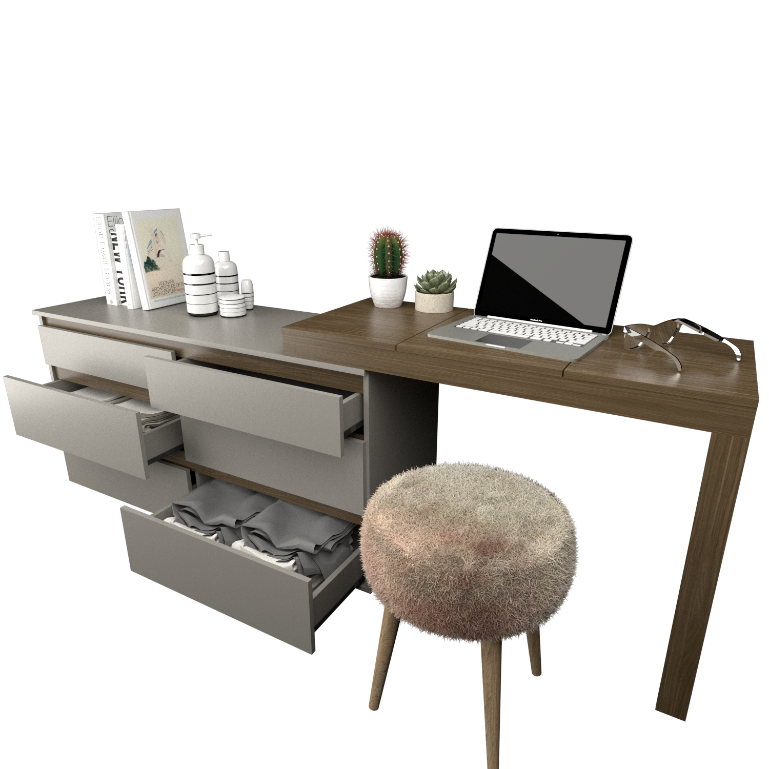 Comoda 6 Cajones con Maquillador - Imagen 3