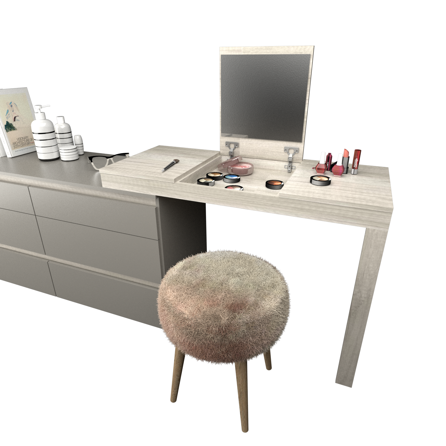 Comoda 6 Cajones con Maquillador - Imagen 11