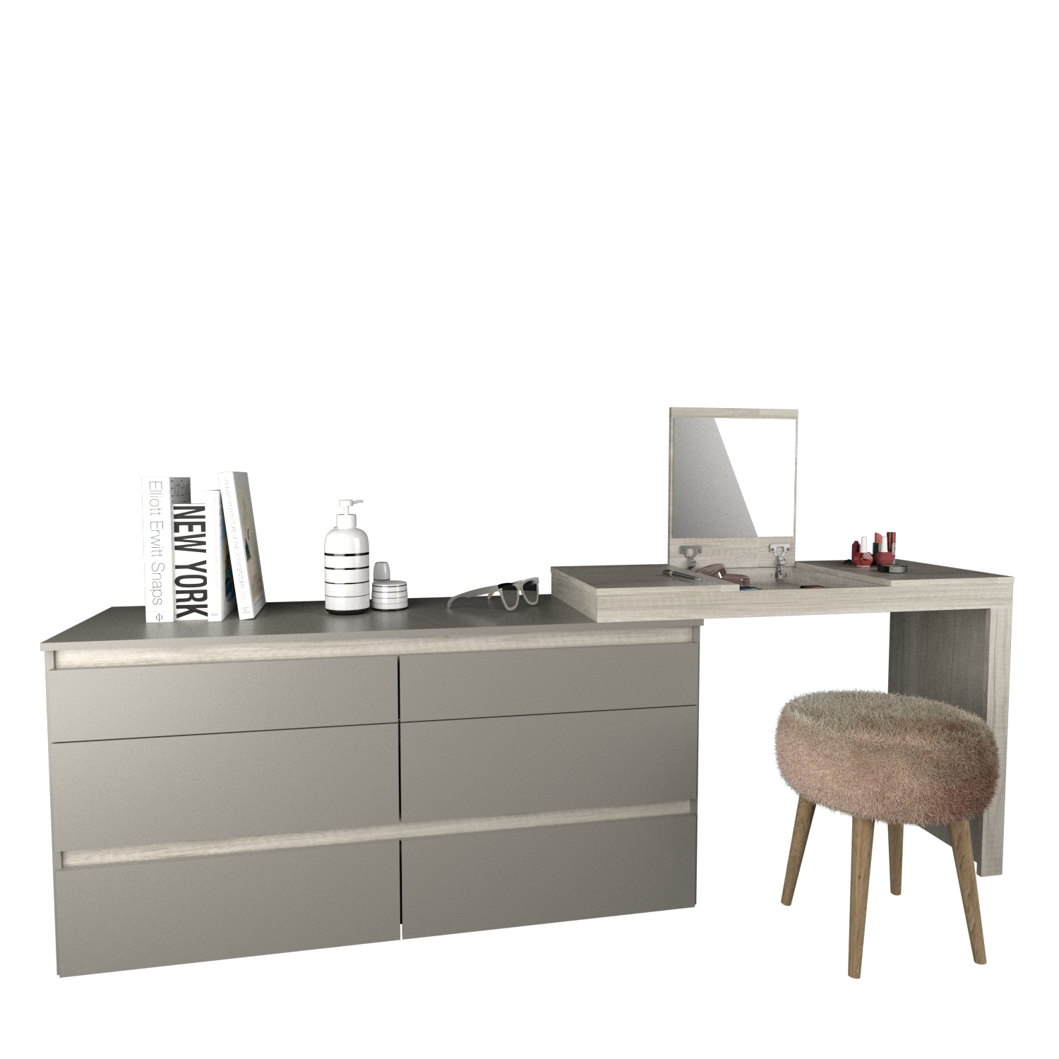 Comoda 6 Cajones con Maquillador - Imagen 13