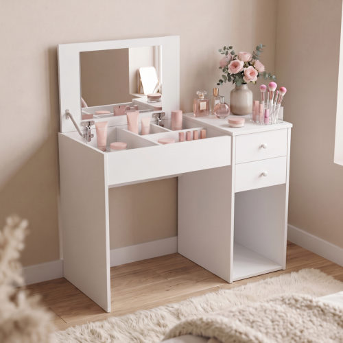 Mueble Tocador de Maquillaje con Espejo