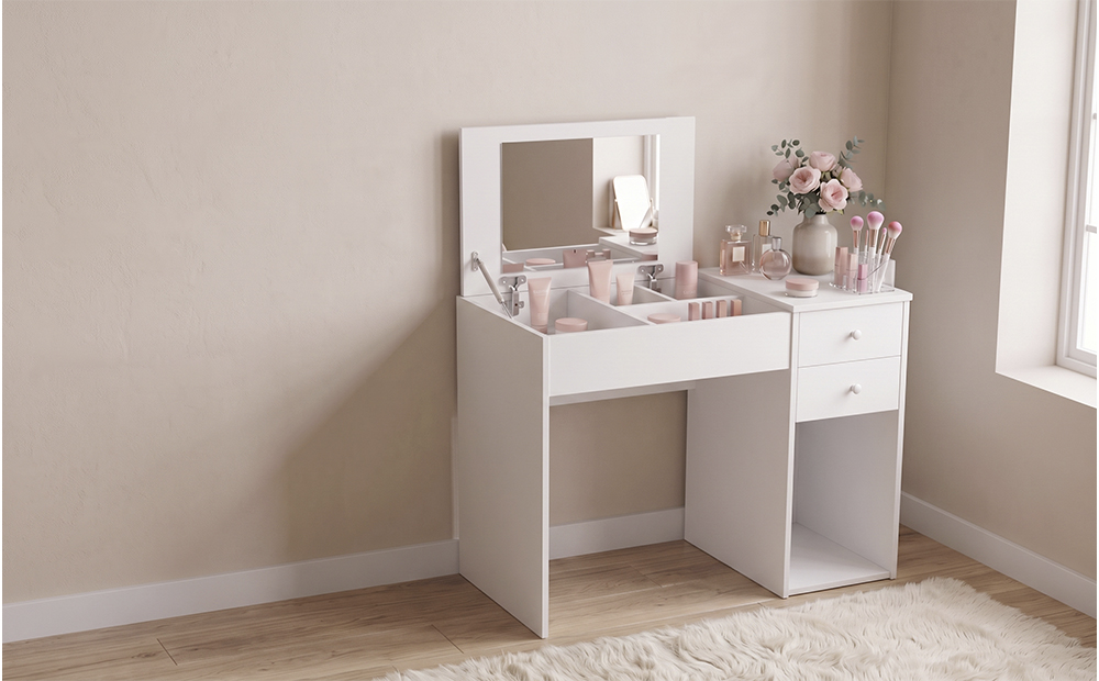 Mueble Tocador de Maquillaje con Espejo - Imagen 7