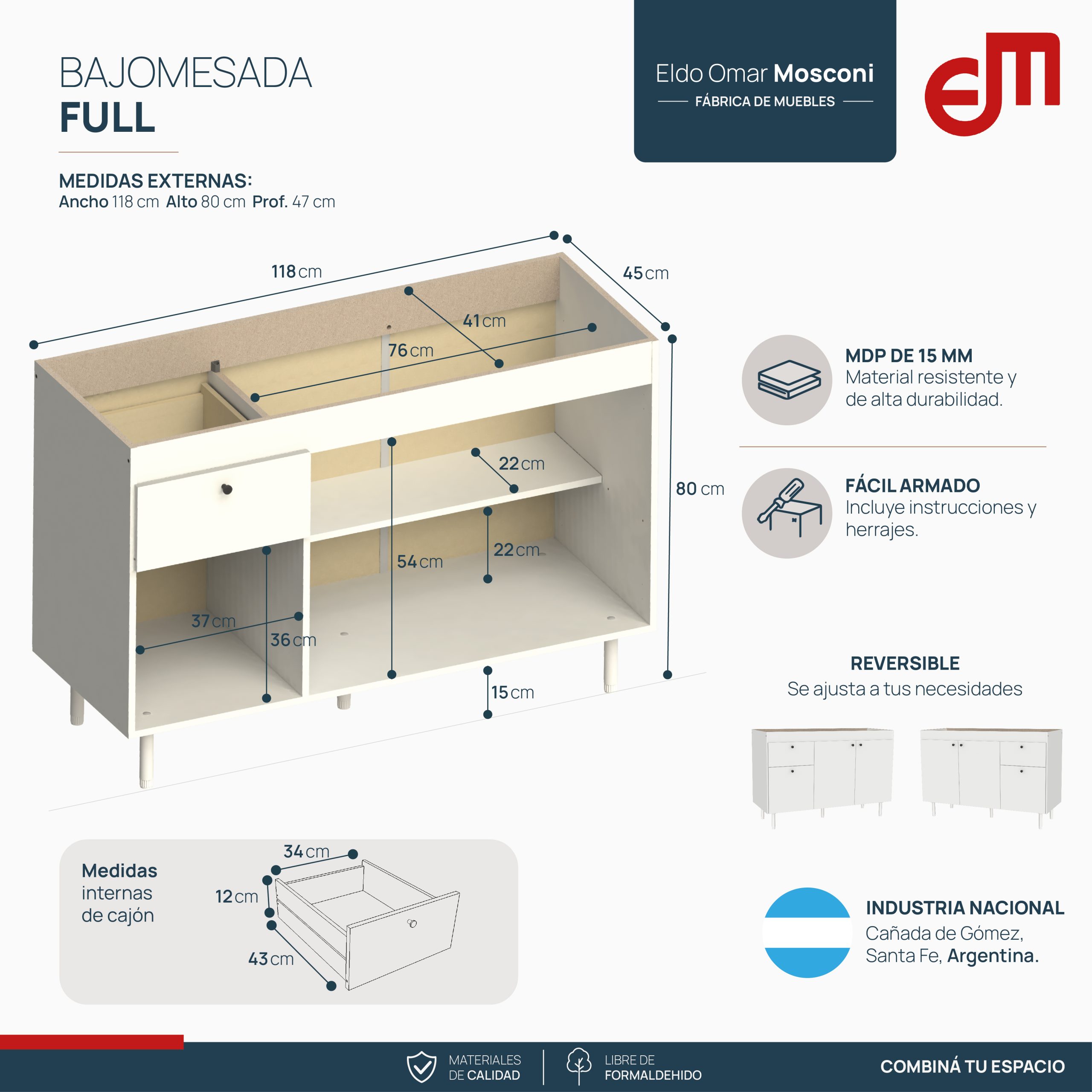 Bajo Mesada 120 Full - Imagen 7