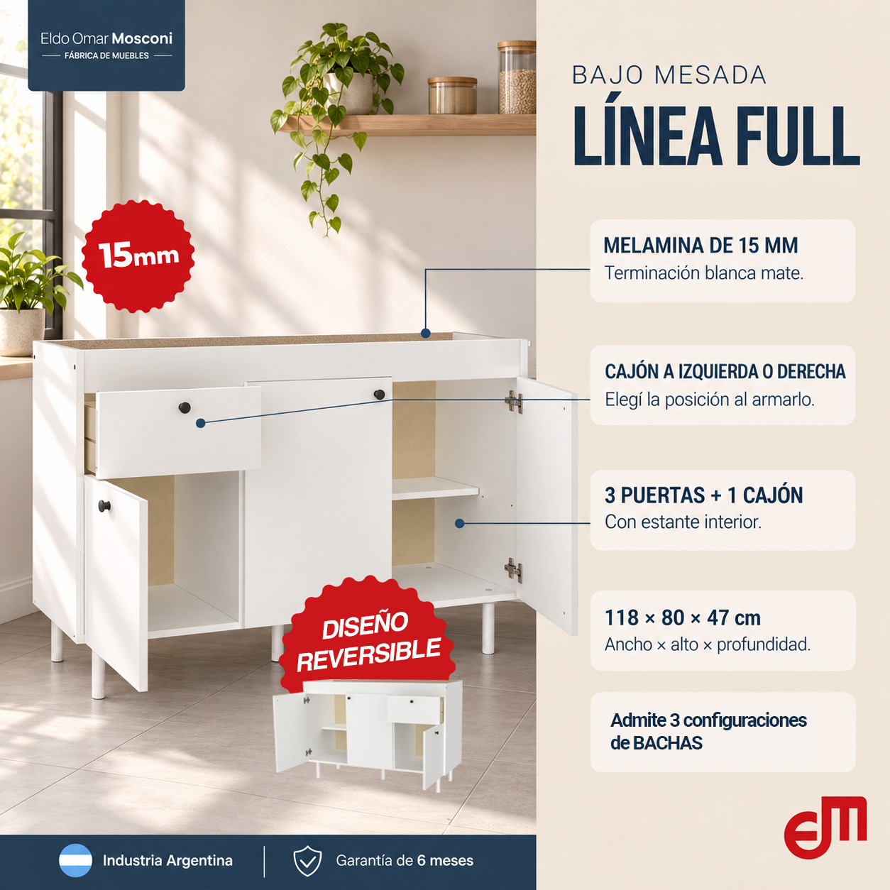 Bajo Mesada 120 Full - Imagen 6
