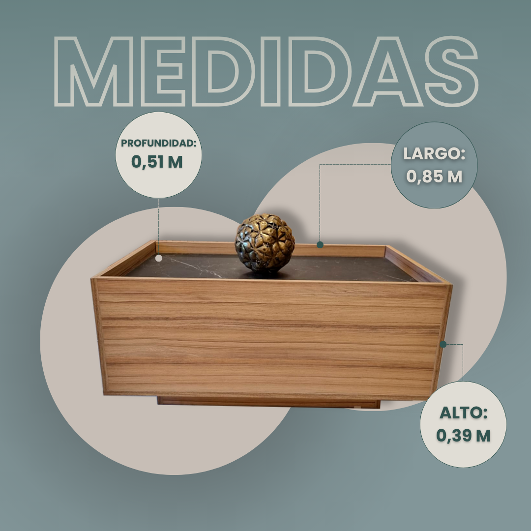 Mesa de Centro 90 cm 1 Pta 4235 - Imagen 26