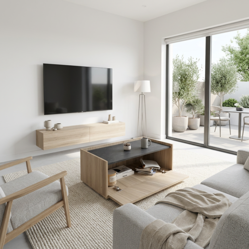 Mesa de Centro 90 cm 1 Pta 4235